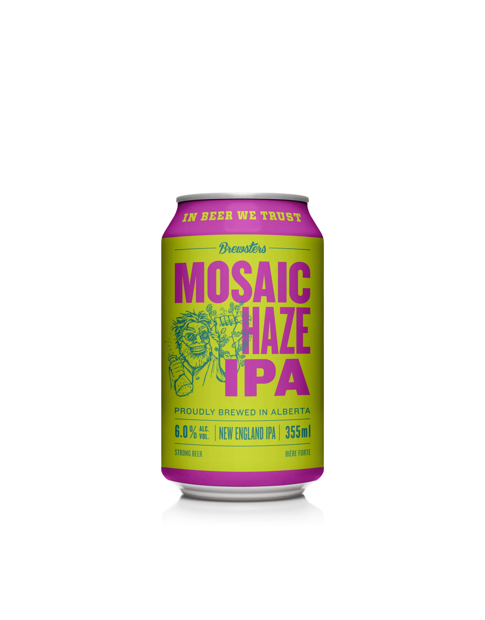 Mosaic Haze England IPA beer can render